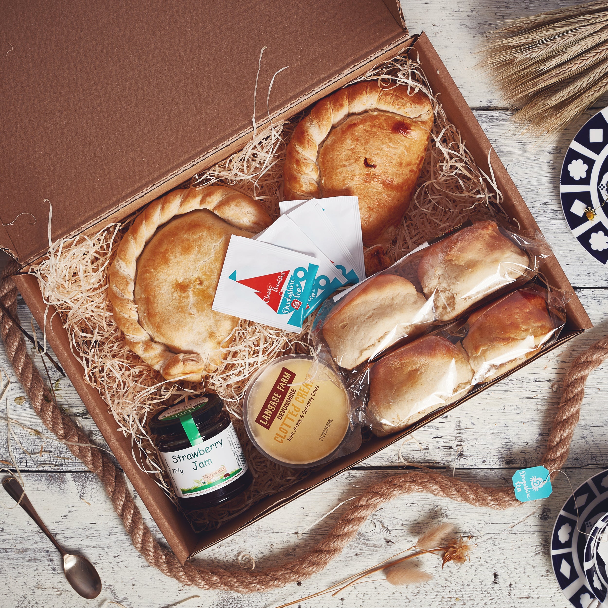 The Double Pasty Cream Tea Hamper – Devon Heaven