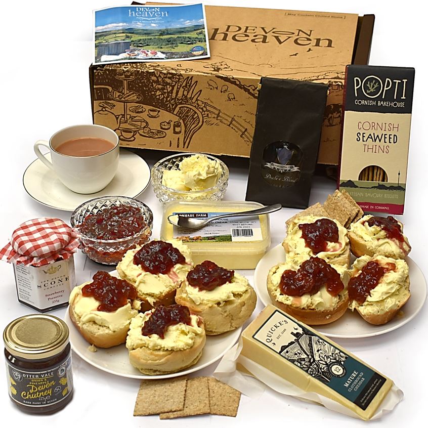 Afternoon Tea Hamper With Cheese & Biscuits Devon Heaven