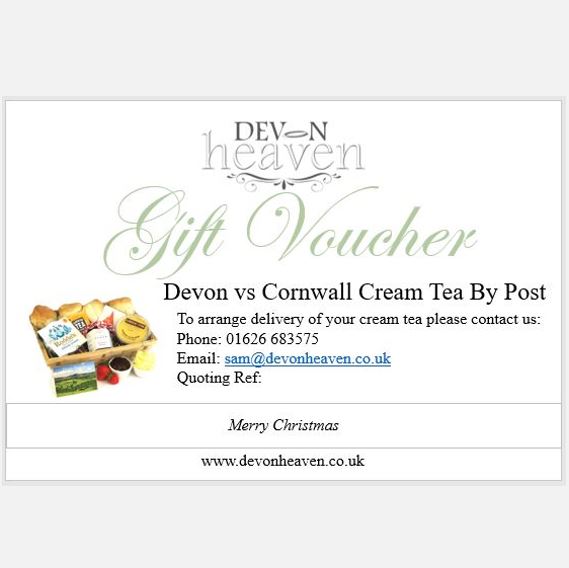 Cream & Afternoon Tea Delivery Gift Vouchers Devon Heaven