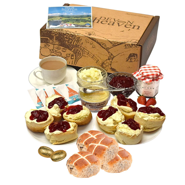 Easter Cream Tea with Hot cross Buns