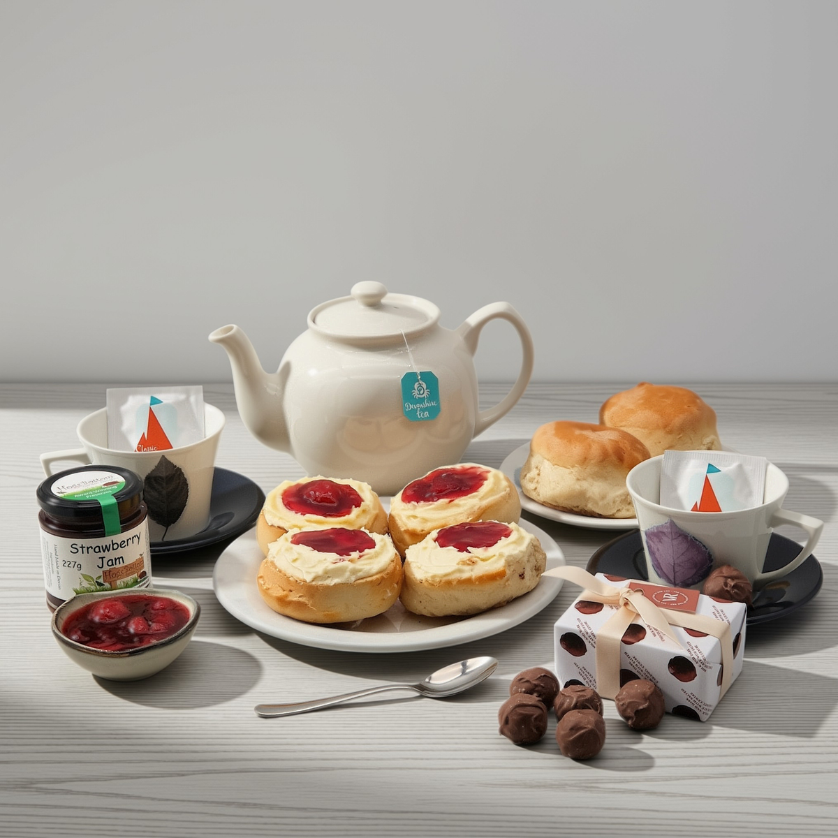 Cream Tea Hamper with Truffles