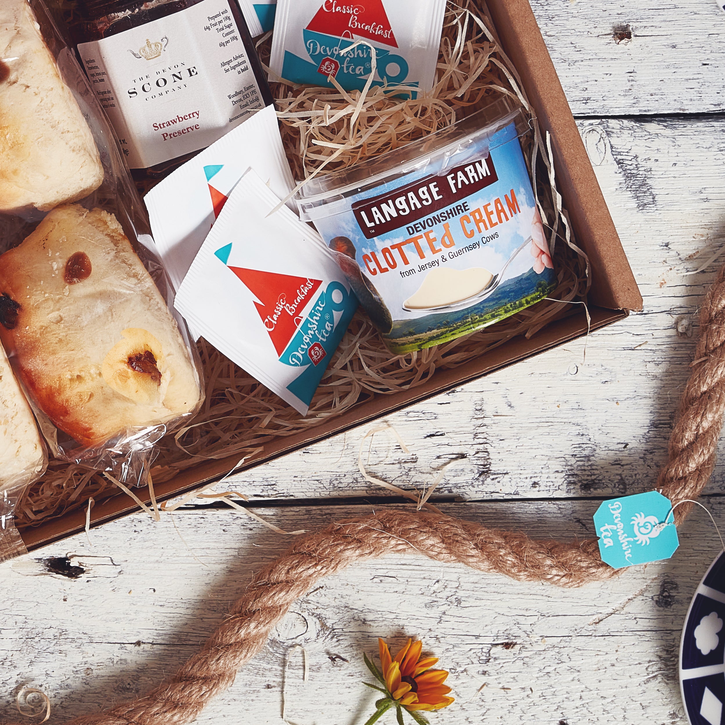 Fruit and Plain Scone Cream Tea Hamper By Post