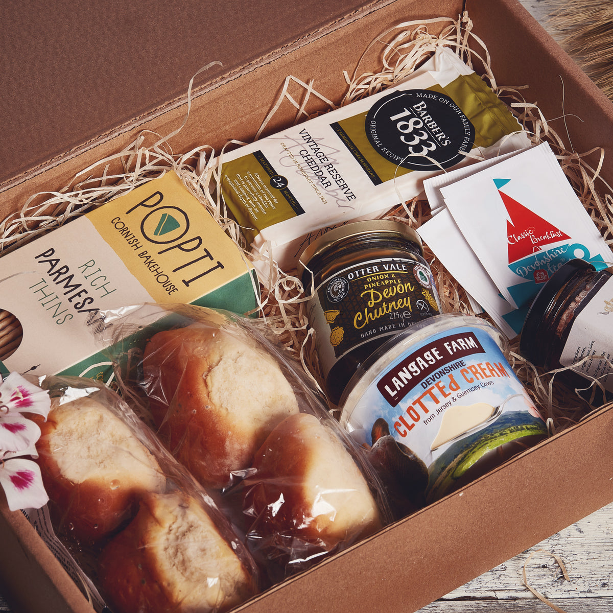 Afternoon Tea Hamper With Cheese & Biscuits – Devon Heaven