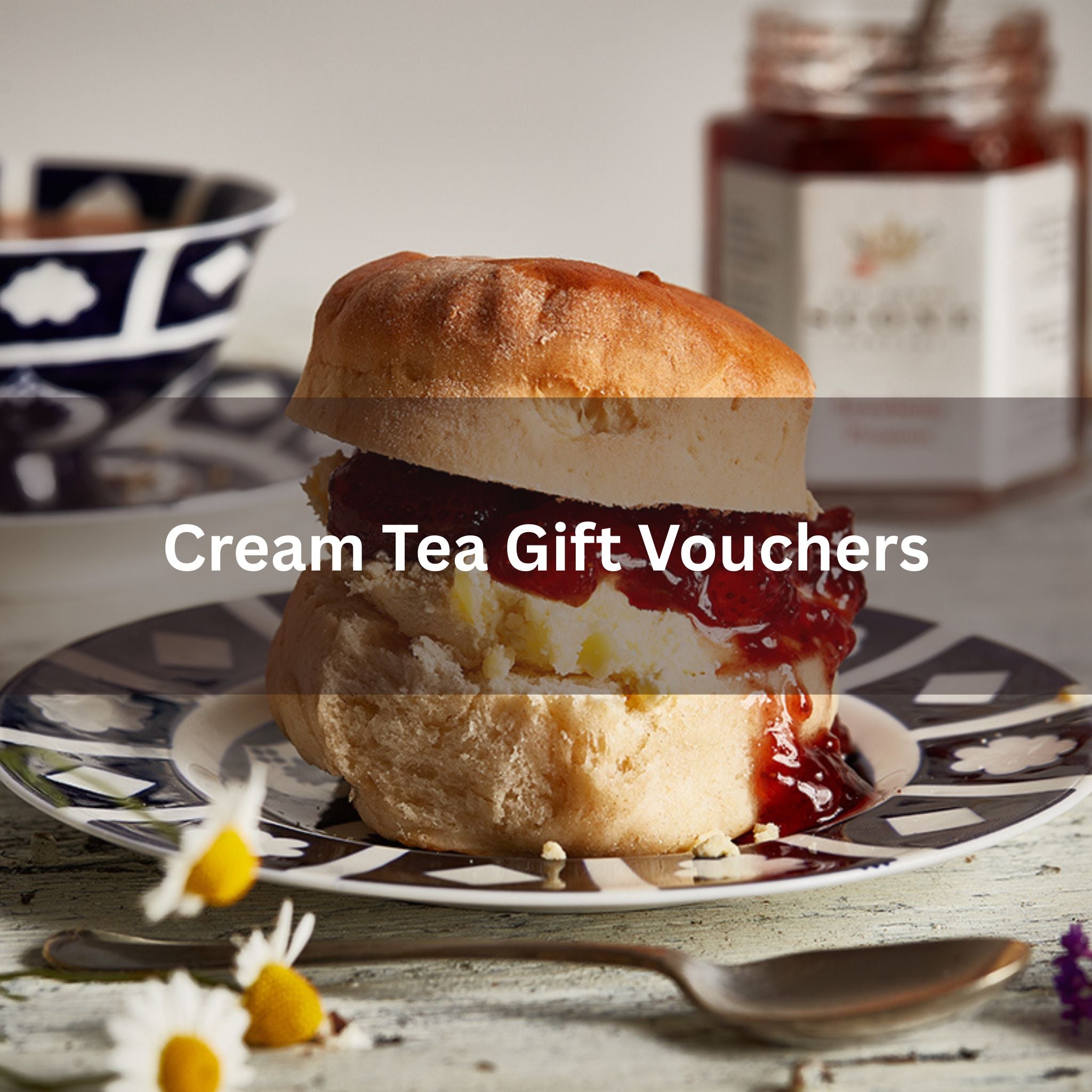 Scone with Gift Voucher Text Overlay