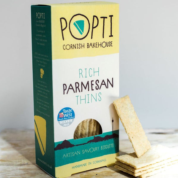 Popti Parmesan Thins Cheese Biscuits