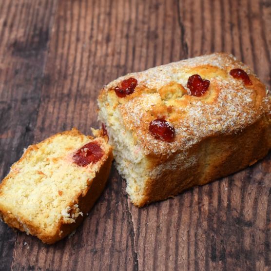 Cherry & Coconut Loaf Cake